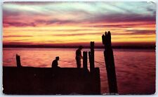 Postcard - Sunset Over The Waters - Greetings from St. Joseph, Michigan picture