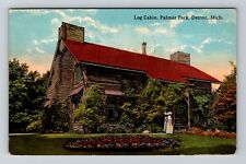 Detroit MI-Michigan, Palmer Park Log Cabin, c1922 Vintage Souvenir Postcard picture
