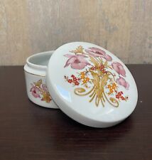 Vintage Round Porcelain White with Floral Box by Leart Brasil picture