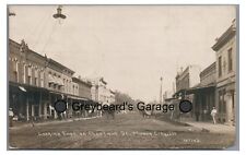 RPPC Chestnut Street View MASON CITY IL CR Childs Vintage Real Photo Postcard picture