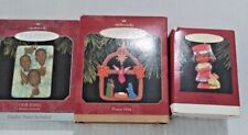 Lot of 3 Vintage Hallmark Keepsake Ornaments Praise Him Our Song Tamika w Puppy picture
