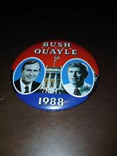 George Bush Quayle Campaign Pin Button Presidential Election 1988 RNC Republican picture