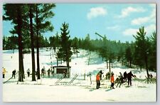 Postcard Michigan Iron Mountain Pine Mountain Lodge Ski School Slope Unposted picture