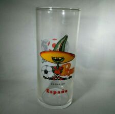 RARE Vintage 1986 MEXICO WORLD CUP PIQUE BAR GLASS ESPANA SPAIN COPA MUNDIAL  picture