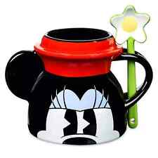 Disney Parks Minnie Mouse Figural Coffee Mug with Spoon - Stoneware -New picture