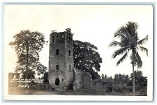 c1940's The Cathedral Tower Ruins At Old Panama RPPC Photo Vintage Postcard picture