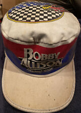 Vintage Very Old Bobby Allison Racing Team Pit Row fitted stretch hat RARE USA picture