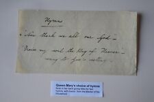 Queen Mary Handwritten Note Buckingham Palace June 28, 1919 picture