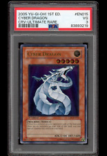 Yu-Gi-Oh Cyber Dragon Ultimate Rare 1st Edition CRV-EN015 PSA 3 picture