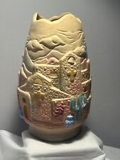 vintage ceramic clay southwestern pueblo village vase tealight decor 8