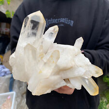 5.1lb Large Natural Clear White Quartz Crystal Cluster Rough Healing Specimen picture