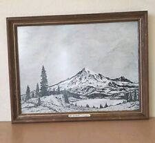 Vintage Mt. RAINIER Mountain Rustic Art 25