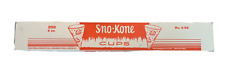 VINTAGE SNO-KONE 6 OZ PAPER CUPS QTY:200 IN BOX GOLD METAL PRODUCTS USA picture