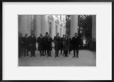 Photo: Harding receives Taft with Supreme Court judges . | Vintage Black & White picture
