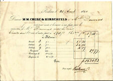 Bordeaux (33) 1836 and 1840.2 Invoices Cruse & Hirschfeld, wine barrels. picture
