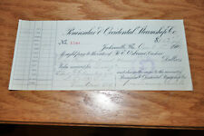 1907 Peninsular & Occidental SS Steamship Co Bank Check Jacksonville FL to DL&W picture