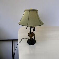 VINTAGE Bombay Company Brass & Bronze Camel Palm Tree Table Lamp 1990's Heavy picture