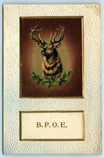Postcard BPOE Elk embossed A109 picture