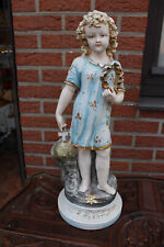 Antique bisque porcelain young jesus statue figurine religious picture