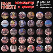 Iron Maiden Buttons / Pinbacks - Complete Discography (Studio LPs) Members+More picture