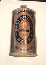 VERY RARE UNLISTED VINTAGE BALLANTINE  EXPORT BEER BUMPER QUART CONE-TOP CAN picture
