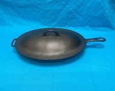 Griswold Cast Iron #15 Oval Fish Skillet With Lid Excellent Condition picture