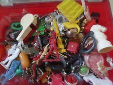 Vintage Junk Drawer lot of Trinkets keychains Vending toys Cracker Jack Rings picture