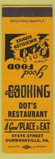 Matchbook Cover - Dot's Restaurant Curwensville PA picture
