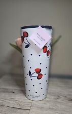 New Kate spade Vintage Cherry Dot Stainless Steel Tumbler 24oz picture