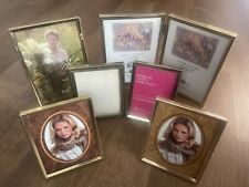 Lot Of 5 Vintage Brass/Gold Tone Picture Frames 1 Double and Singles picture