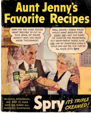Spry Vegetable Shortening Aunt Jennys Favorite Recipes Advertising Cook Book VTG picture