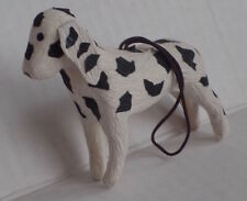Dalmatian Dog Vintage Paper Mache Ornament Figure Black and White Dog picture