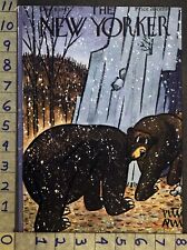 1947BLACK BEAR WINTER HIBERNATION PETER ARNO ARTIST NEW YORKER COVER FC252  picture