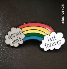 Rainbow Motivational Positive Quote Enamel Brooch Lapel Pin Small Badge Gift picture