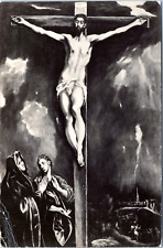 RPPC Christ on the Cross, El Greco, Ringling Museum of Art, Sarasota Florida picture