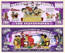 Pack of 10 Flintstones Bedrock Cartoon Collectible 1 Million Dollar Bill Novelty picture