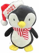 Hallmark Penguin Plush Animal with Santa Hat & Scarf 9