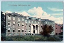Appleton Wisconsin Postcard Brokaw Hall Exterior Building 1914 Vintage Antique picture