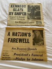 JFK. Extremely Rare November 23, and November 26, 1963 San Francisco Chronicle picture