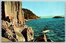 Old Indian Carvings in the Rocks Lake Superior Ontario Canada  Postcard picture