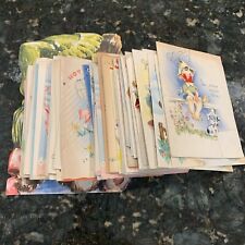 Lot Of 63 Vintage Get Well Cards 1950’s Scrapbook picture