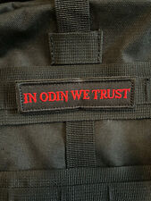  In Odin We Trust Viking Warrior Tactical Patch with Hook Loop backing Red Black picture