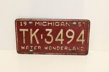 vintage 1957 michigan license plate picture