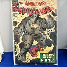 THE AMAZING SPIDER-MAN #41 - THE HORNS OF THE RHINO OCT 1966 COMIC BOOK picture