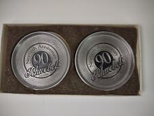 Vtg Schwebel's 90th Anniversary 1906-1996 Drink Coasters Award - Bread Bakery  picture