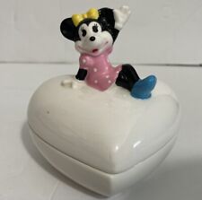 Vintage Minnie Mouse Trinket Box Heart Trinket Box Disney Japan circa 1970s picture