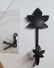Longaberger Foundry Collection Wrought Iron Maple Leaf Wall Hook #72664 Preowned picture