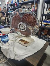 Vintage Kuo Horng 12” 3 Speed Oscillating Desk Fan Brown - IT WORKS picture