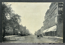 Postcard Kewanee IL Tremant Street Looking North 1908 picture