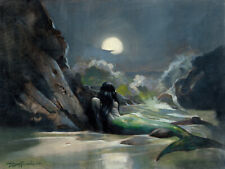THE SEA REVERIE 16x20 Mike Hoffman Mermaid Giclee Stretched Canvas Print picture